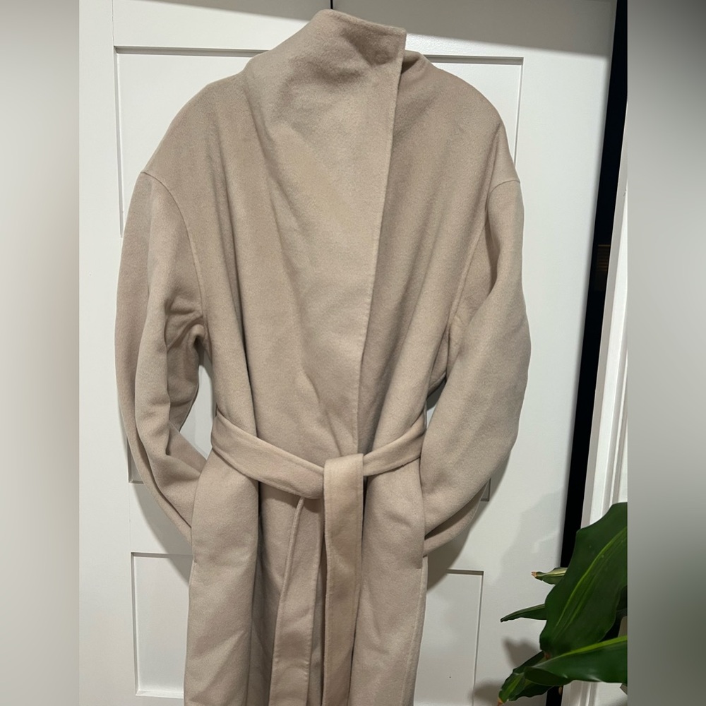 Calvin Klein 100% Wool Belted Wrap Coat - Picture 9 of 9